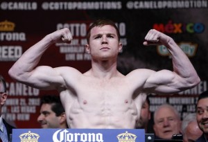 Miguel Cotto vs Canelo Alvarez PPV Weigh-in 11-20-2015 WBC Middleweight Title Miguel Cotto 153.5 vs. Canelo Alvarez 155 photo Credit: WILL HART