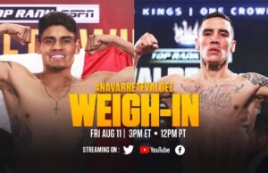 VIDEO: Emanuel Navarrete vs Oscar Valdez | OFFICIAL WEIGH-IN