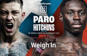 VIDEO: LIAM PARO VS. RICHARDSON HITCHINS WEIGH IN LIVESTREAM