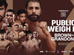 VIDEO: Pat Brown Vs Federico Grandone & Undercard (Vuong-Flynn) Weigh In