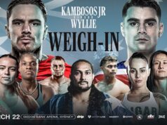 VIDEO: George Kambosos Vs Jake Wyllie & Skye Nicolson Vs Tiara Brown Weigh In