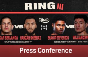 VIDEO: Edgar Berlanga v Hamzah Sheeraz & Shakur Stevenson v William Zepeda | Launch Presser | Ring Magazine
