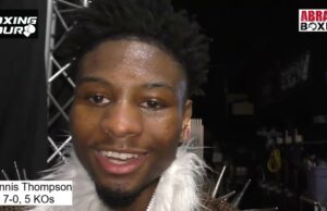 VIDEO: Dennis Thompson Talks 1st Round stoppage over Tristan Lackey in Philly
