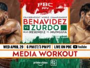 VIDEO: Benavidez vs. Zurdo MEDIA WORKOUT LIVE STREAM